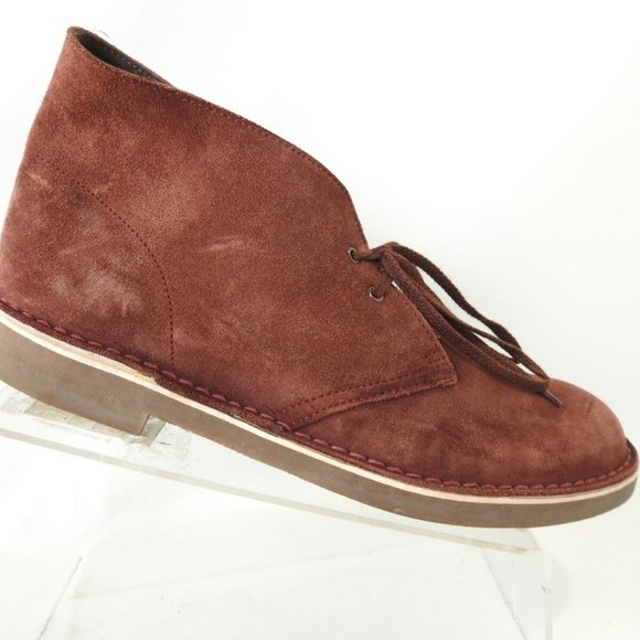 Clarks Size 10.5 M Maroon Suede Chukka R2 C23 main image 7